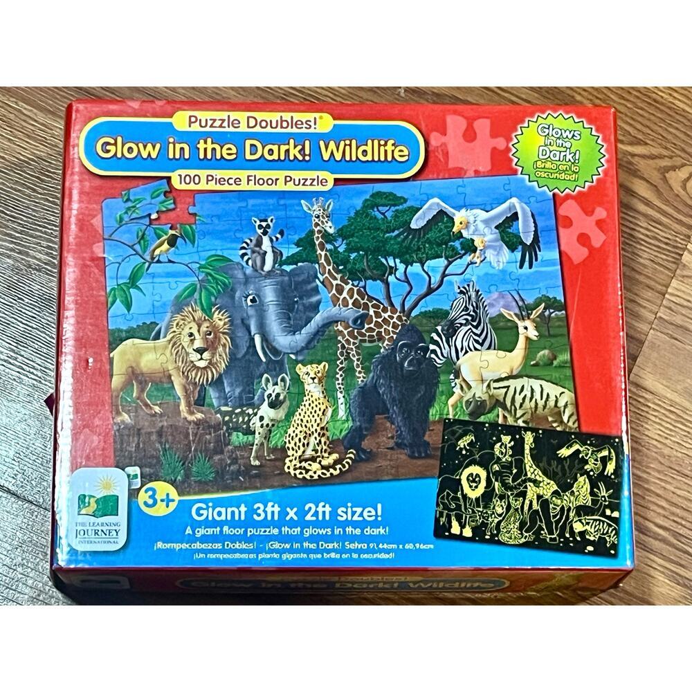 The Learning Journey Puzzle Doubles, Glow in The Dark and Wildlife